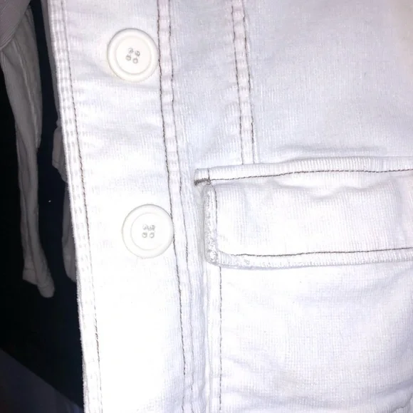 VTG Corduroy! Z. CAVARICCI White Jacket Blazer Coat Women’s Small - Picture 7 of 10